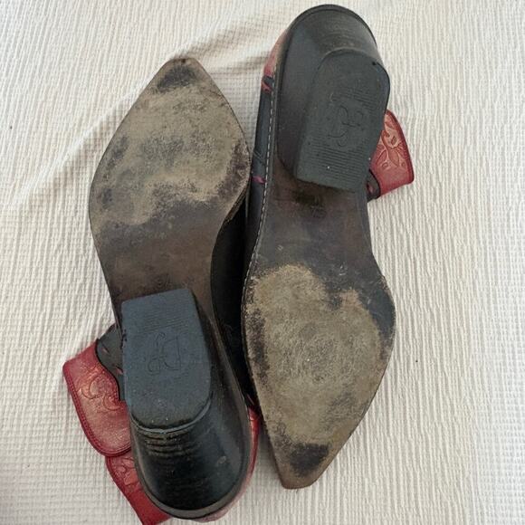 Vintage leather boots Donald J Pliner Hinda western coastalcowgirl witchy -FLAW - Picture 5 of 16